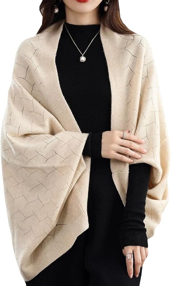 Amazon | [NEKORA] ニット カーディガン ストール ショール 羽織